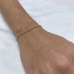 Pulseira Portuguesa Elos Pequenos Ouro 18K