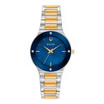 Relógio Bulova Milennia Aço Bicolor Mostrador Azul 98R273