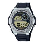 Relógio Casio Digital Pulseira Borracha Preta MWD-100H-9A