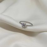 Anel em Prata 925 Solitário Moissanite 0,50ct Amor Eterno