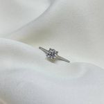 Anel em Prata 925 Solitário Moissanite 0,50ct