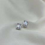 Brinco em Prata 925 Pedra de Moissanite Octogonal 2,0ct