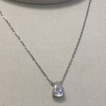 Gargantilha de Prata 925 Gota de Moissanite 2,0ct