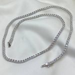 Gargantilha de Prata 925 Riviera com pedras Moissanite 4,92ct