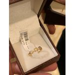 Anel em Ouro 18K 3 Elos com Pedras de Zircônia 