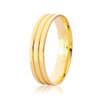 Aliança De Ouro 18k 4,50mm Anatômica