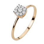Anel Design Buquê Ouro 18k Com 9 Brilhantes