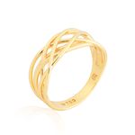 Anel em Ouro 18K Filetes Trançados 
