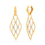 Brinco em Ouro 18K Pendente com Brilhantes