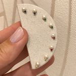 Brinco Infantil Ouro 18K Com Pérola e Safira