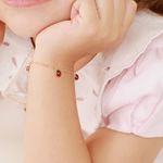 Pulseira Infantil de Joaninhas em Ouro 18K