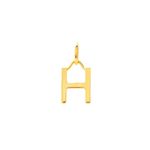 Pingente de Letra H Pequeno em Ouro 18K