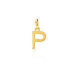 Pingente de Letra P Pequeno em Ouro 18K