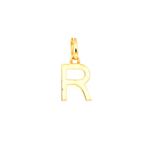 Pingente de Letra R Pequeno em Ouro 18K