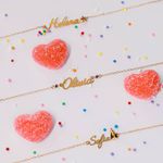 Pulseira Infantil Nome Personalizado e Nossa Senhora Ouro 18K