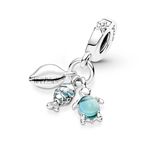 Charm Pandora Pendente Peixe Tartaruga Marinha Concha 
