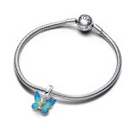 Charm Pandora Prata Pendente Borboleta Azul