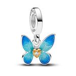 Charm Pandora Prata Pendente Borboleta Azul