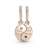 Charm Pandora Ouro Rosé Pendente Divisível Yin e Yang