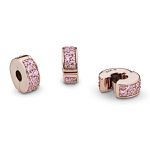 Clipe Pandora Rose Elegância Rosa