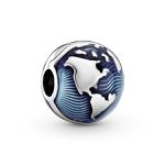 Charm Pandora Com Clip Planeta Azul