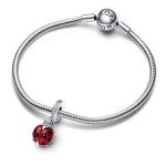 Charm Pandora Pendente Joaninha Vermelha em Pavé 