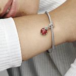 Charm Pandora Pendente Joaninha Vermelha em Pavé 