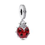 Charm Pandora Pendente Joaninha Vermelha em Pavé 