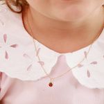 Pingente Infantil Joaninha Forrado Ouro 18K