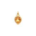 Pingente com Pedra Natural Citrino Gota Ouro 18K