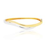 Bracelete de Ouro Amarelo e Branco 18K Bicolor