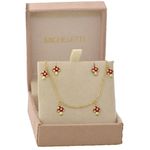 Brinco Infantil de Ouro 18K Cogumelo Esmaltado