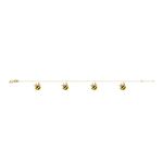 Pulseira Infantil Abelha Esmaltado Ouro 18K
