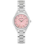  Relógio Bulova Feminino Classic Sutton Mostrador Rosa