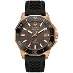  Relógio Bulova Masculino Marine Star Silicone Marrom 