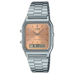 Relógio Casio Vintage Ana-Digi Mostrador Salmão Rosa