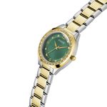 Relógio Guess Feminino Bicolor Mostrador Verde