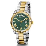 Relógio Guess Feminino Bicolor Mostrador Verde