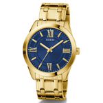 Relógio Guess Masculino Dourado Mostrador Azul GW0893G5