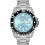 Relógio Orient Masculino Automático Submariner Azul Claro