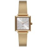 Relógio Orient Feminino Dourado Quadrado Pulseira Esteira