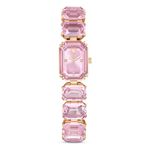 Relógio Swarovski Octagonal Cristais Rosa