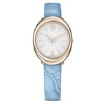 Relógio Swarovski Feminino Imbar Pulseira Couro Azul