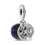 Charm Pandora Pendente Duplo Estrela Cadente Pavé 