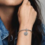 Charm Pandora Pendente Duplo Estrela Cadente Pavé 