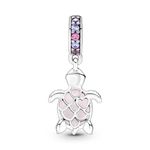 Charm Pandora Pendente Tartaruga Marinha Rosa