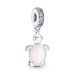 Charm Pandora Pendente Tartaruga Marinha Rosa
