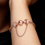 Corrente De Segurança Pandora Rose Elegância