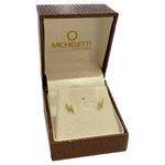 Brinco De Raio Com Zircônias Ouro Amarelo 18K 