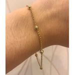 Pulseira de Bolas em Ouro 18K Portuguesa 18cm